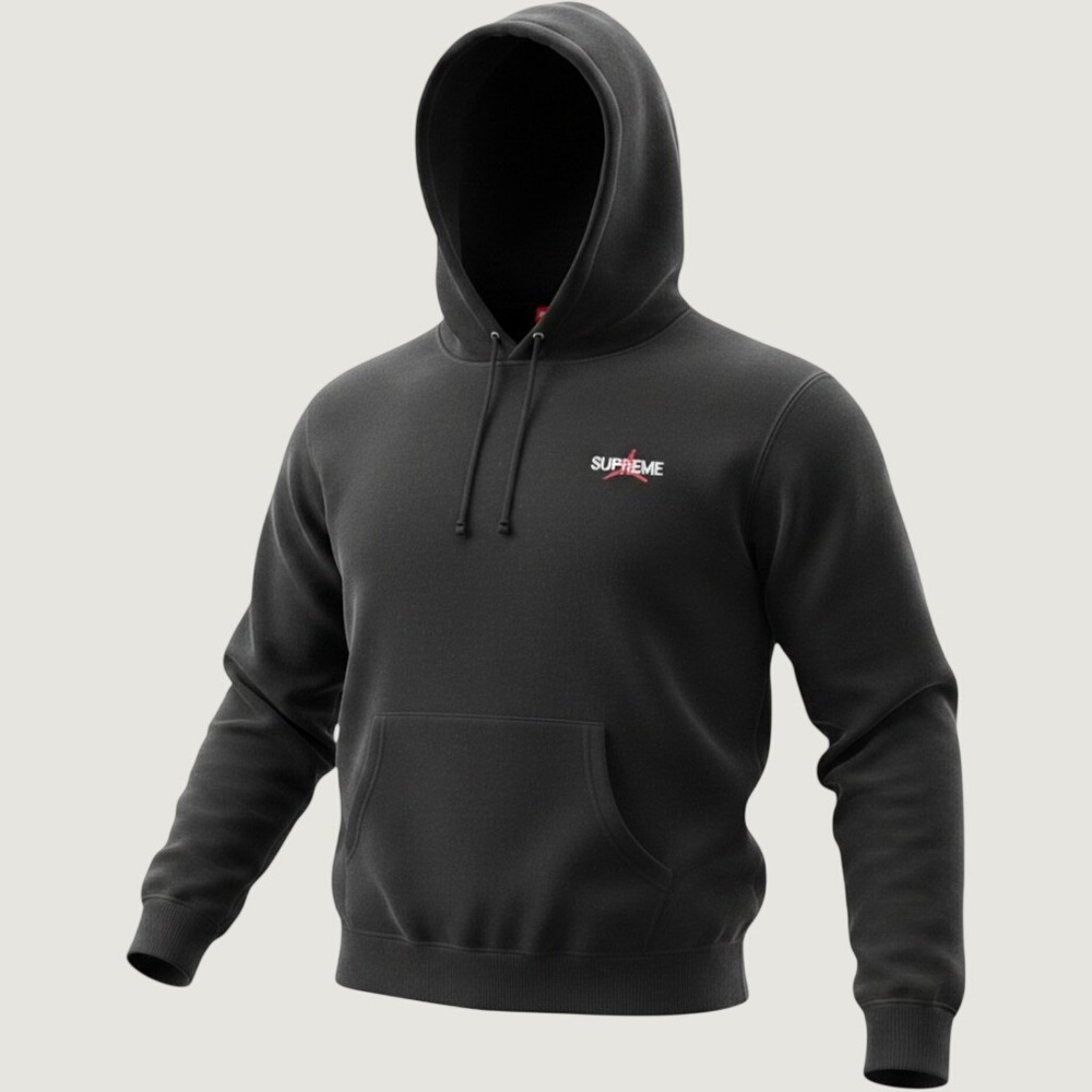 Supreme Jordan Hoodie Sweatpants Set Black XL Asian Size Jumpman Logo Streetwear